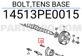 Honda 14513PE0015 BOLT,TENS BASE