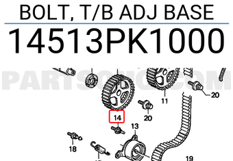 Honda 14513PK1000 BOLT, T/B ADJ BASE