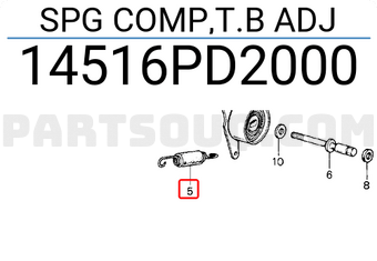 Honda 14516PD2000 SPG COMP,T.B ADJ
