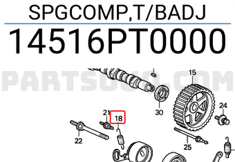 Honda 14516PT0000 SPGCOMP,T/BADJ