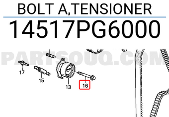 Honda 14517PG6000 BOLT A,TENSIONER