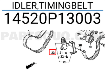 Honda 14520P13003 IDLER,TIMINGBELT