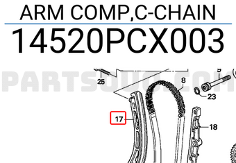 Honda 14520PCX003 ARM COMP,C-CHAIN