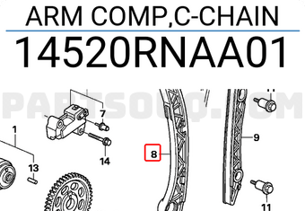 Honda 14520RNAA01 ARM COMP,C-CHAIN