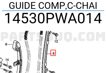 Honda 14530PWA014 GUIDE COMP,C-CHAI