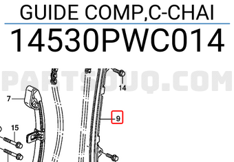 Honda 14530PWC014 GUIDE COMP,C-CHAI