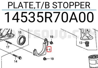 Honda 14535R70A00 PLATE,T/B STOPPER