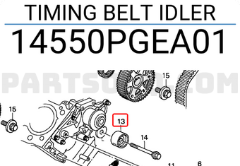Honda 14550PGEA01 TIMING BELT IDLER