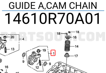 Honda 14610R70A01 GUIDE A,CAM CHAIN