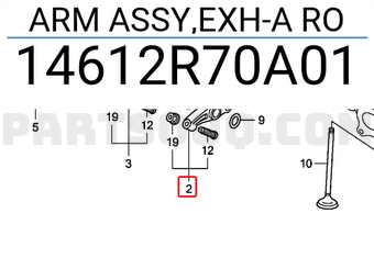 Honda 14612R70A01 ARM ASSY,EXH-A RO