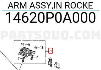 Honda 14620P0A000 ARM ASSY,IN ROCKE