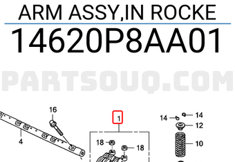 Honda 14620P8AA01 ARM ASSY,IN ROCKE