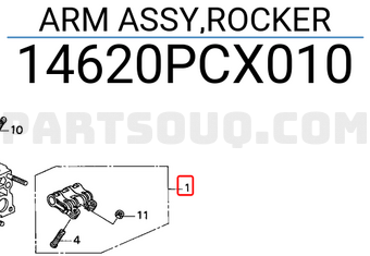 Honda 14620PCX010 ARM ASSY,ROCKER