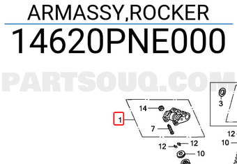 Honda 14620PNE000 ARMASSY,ROCKER