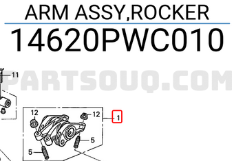 Honda 14620PWC010 ARM ASSY,ROCKER