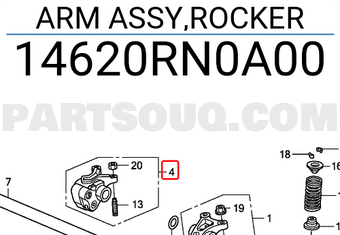 Honda 14620RN0A00 ARM ASSY,ROCKER
