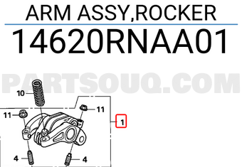 Honda 14620RNAA01 ARM ASSY,ROCKER