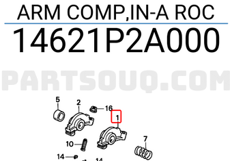 Honda 14621P2A000 ARM COMP,IN-A ROC