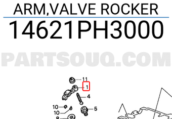 Honda 14621PH3000 ARM,VALVE ROCKER