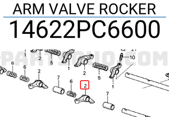 Honda 14622PC6600 ARM VALVE ROCKER