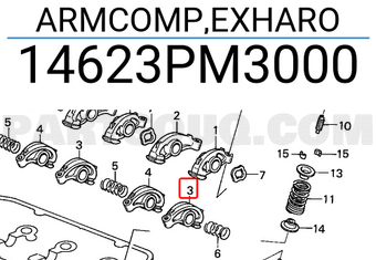 Honda 14623PM3000 ARMCOMP,EXHARO