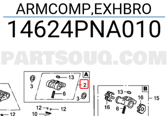 Honda 14624PNA010 ARMCOMP,EXHBRO