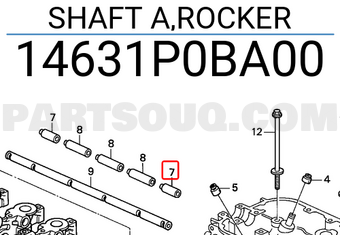 Honda 14631P0BA00 SHAFT A,ROCKER