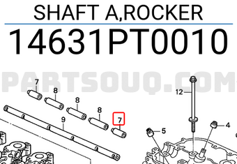 Honda 14631PT0010 SHAFT A,ROCKER