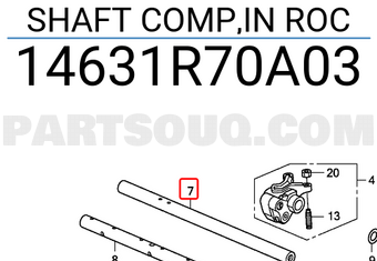 Honda 14631R70A03 SHAFT COMP,IN ROC