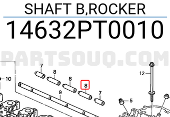 Honda 14632PT0010 SHAFT B,ROCKER