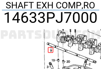 Honda 14633PJ7000 SHAFT EXH COMP,RO