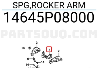 Honda 14645P08000 SPG,ROCKER ARM