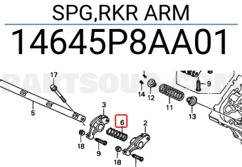 Honda 14645P8AA01 SPG,RKR ARM