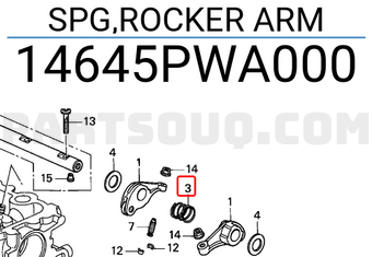 Honda 14645PWA000 SPG,ROCKER ARM