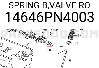 Honda 14646PN4003 SPRING B,VALVE RO