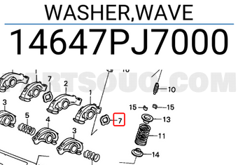 Honda 14647PJ7000 WASHER,WAVE