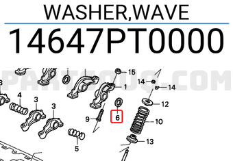 Honda 14647PT0000 WASHER,WAVE