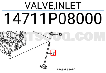 Honda 14711P08000 VALVE,INLET