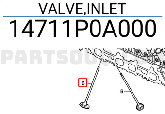 Honda 14711P0A000 VALVE,INLET