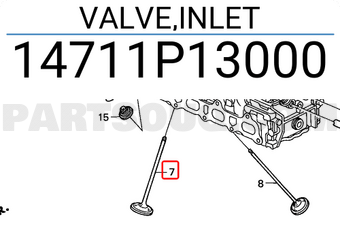 Honda 14711P13000 VALVE,INLET