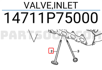 Honda 14711P75000 VALVE,INLET