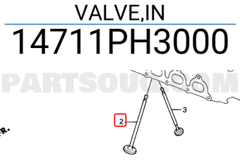 Honda 14711PH3000 VALVE,IN