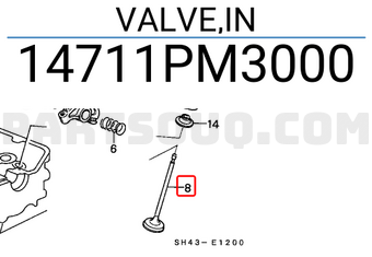 Honda 14711PM3000 VALVE,IN