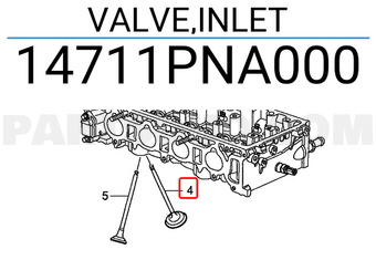 Honda 14711PNA000 VALVE,INLET