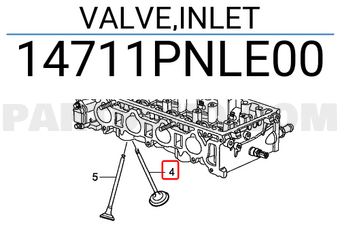 Honda 14711PNLE00 VALVE,INLET