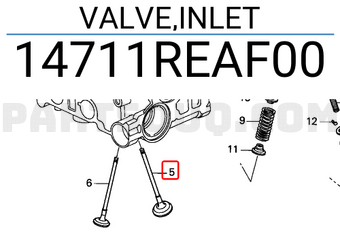 Honda 14711REAF00 VALVE,INLET