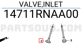 Honda 14711RNAA00 VALVE,INLET