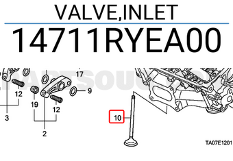 Honda 14711RYEA00 VALVE,INLET
