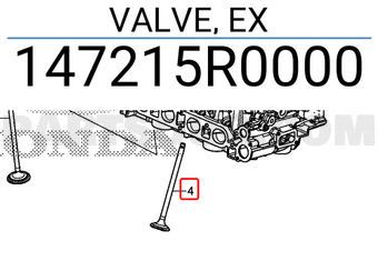 Honda 147215R0000 VALVE, EX
