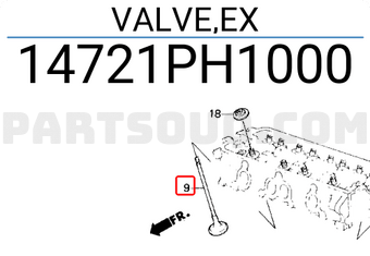 Honda 14721PH1000 VALVE,EX
